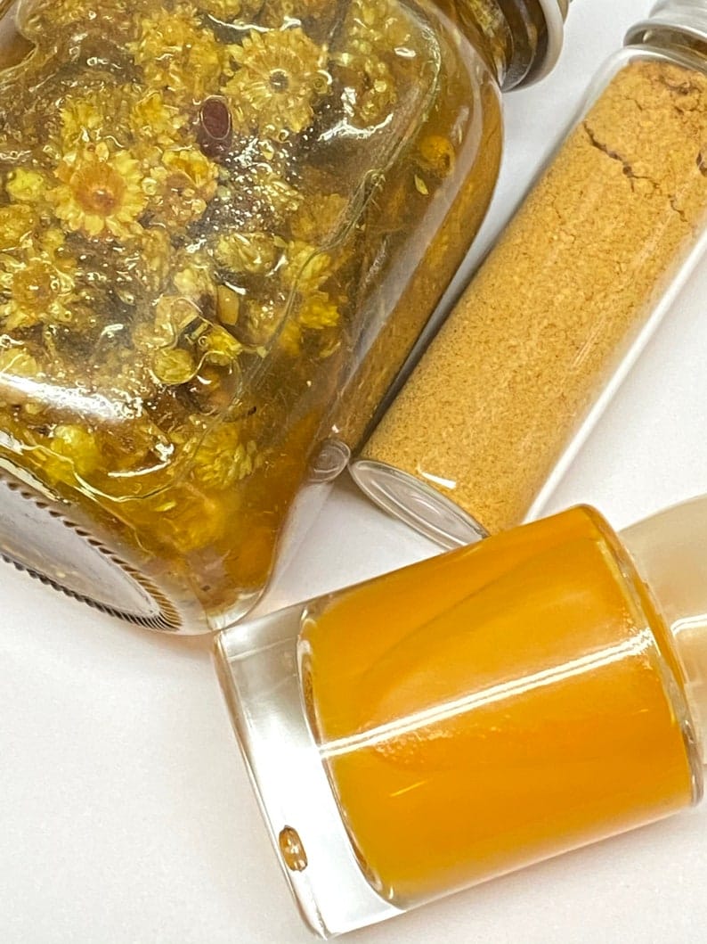 Helichrysum Face Serum & Mask – Vegan Gold Treatment-2